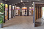 Die Ausstellung bietet auf zahlreichen Schautafeln Informationen zum Lössboden. Ein begehbarer Bodentunnel (rechts im Bild) gibt Einblicke in die Besonderheiten dieses Bodentyps.