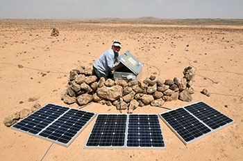 Eine Messstation während der Messungen in Jordanien