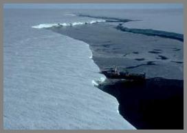 Icebreaker "Polar Duke" in the inlet of the Mertz Glacier Tongue